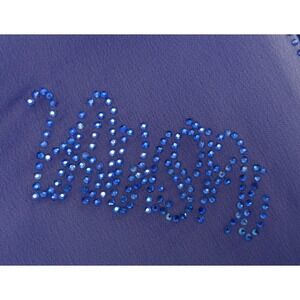 KASHKA Hijab Scarf Sheer Royal Blue White Deco Center Strip Nice